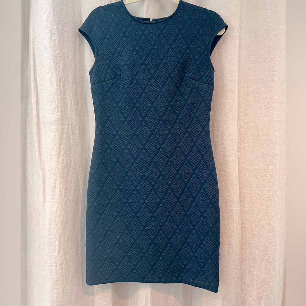 Donna Morgan Navy Sleeveless Diamond Print Dress